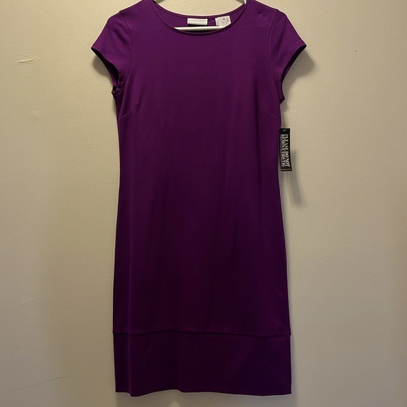 New York & Company Dresses & Skirts - NWT—Purple Cap-Sleeve 100% Cotton Dress